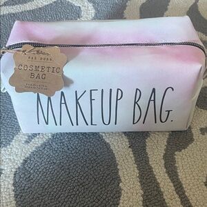 Rae Dunn Pink Ombre Makeup Bag